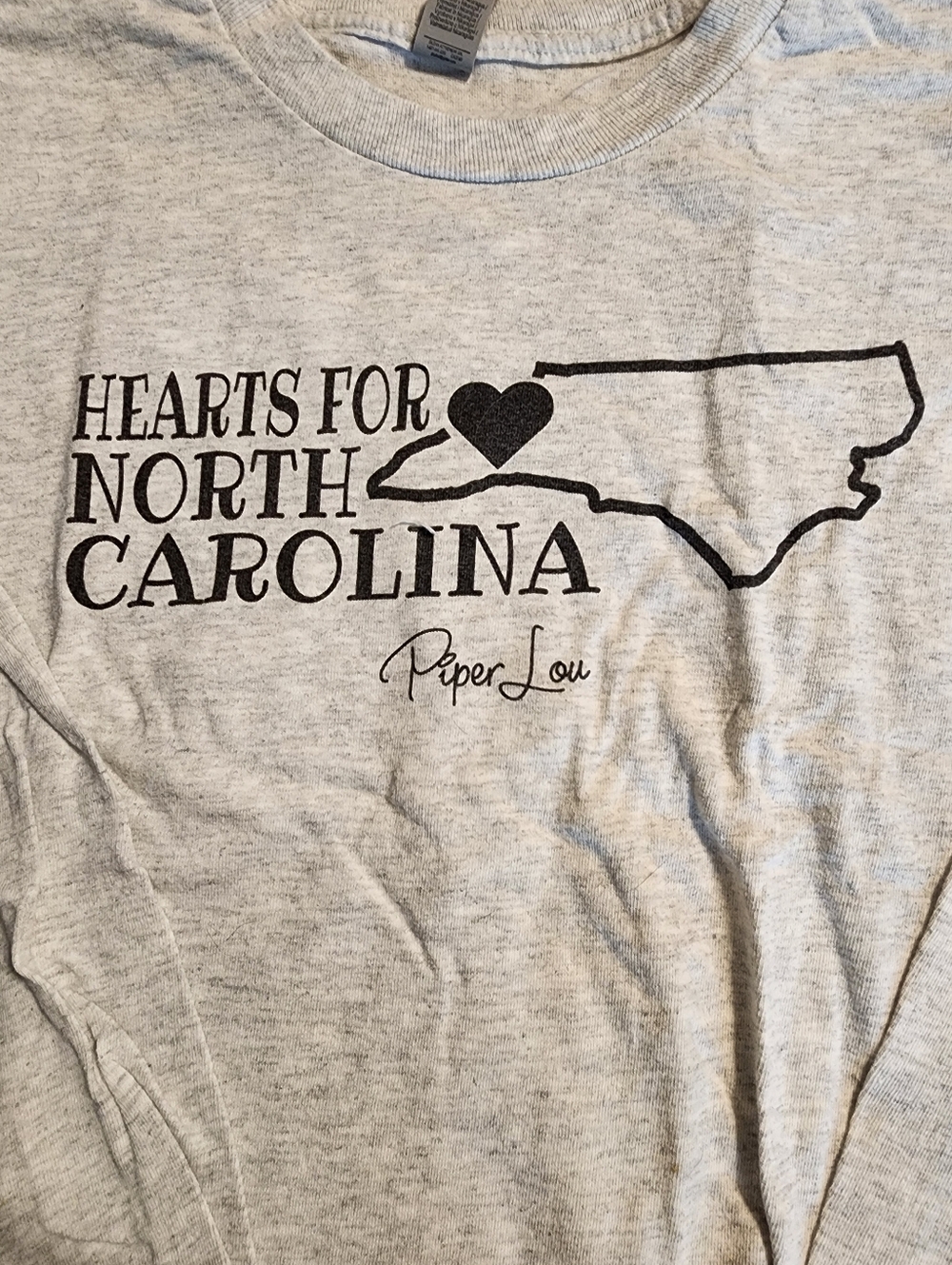 Long Sleeve T. Hearts For NC.